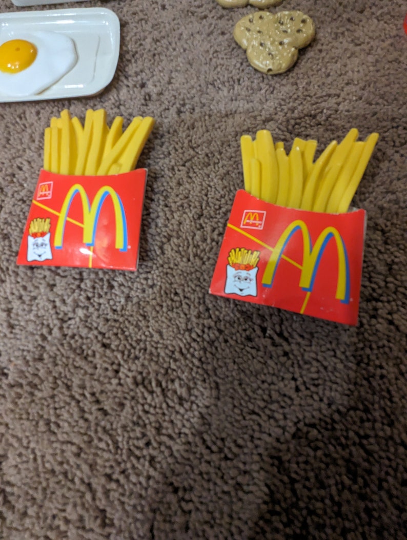 Vintage Mcdonald's Backpack Play Food Set, 2001 Mcdonald's Pretend Food
