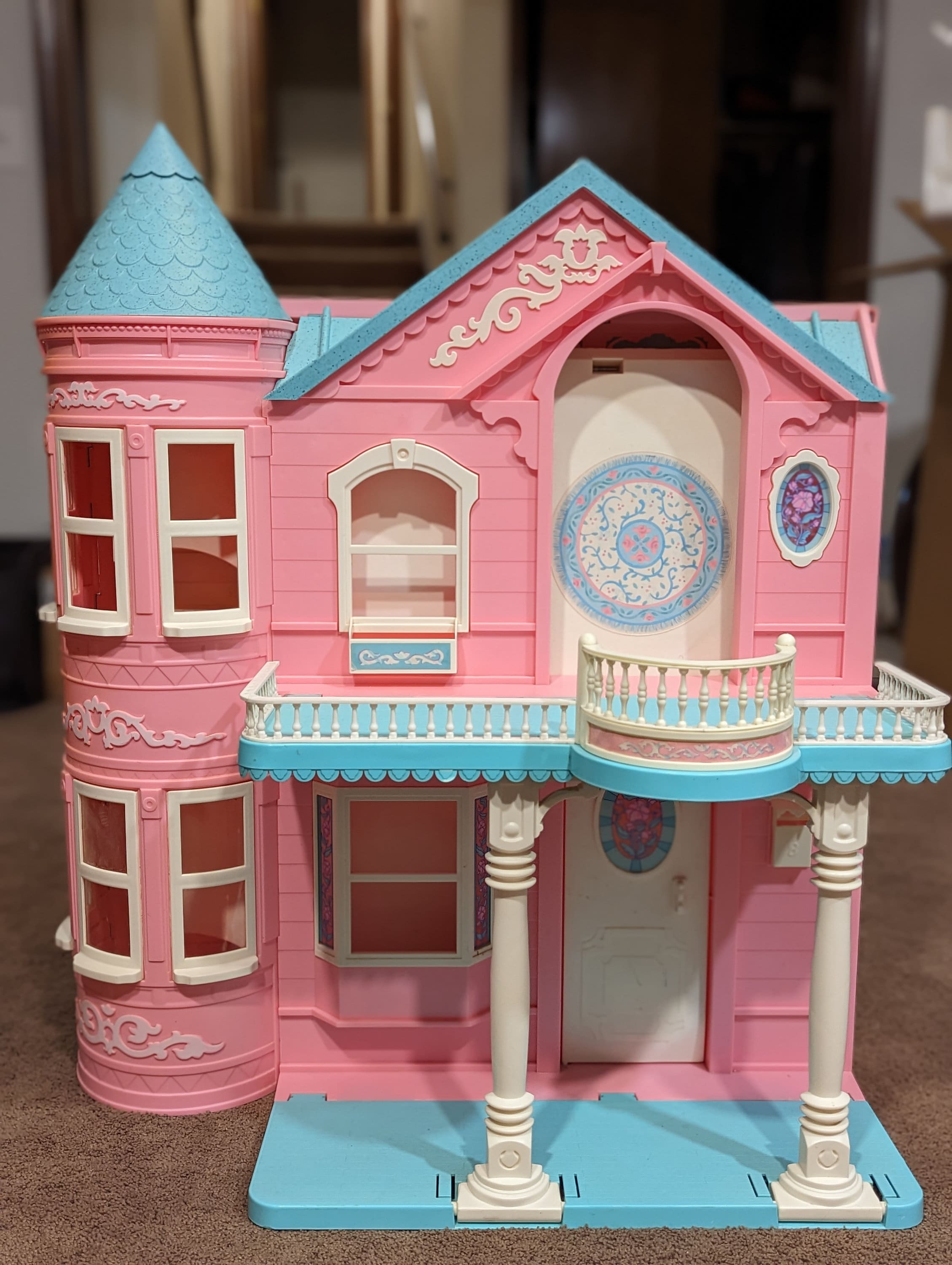 1995 Mattel Doll Dream House con ascensore funzionante Villa Barbie rosa e blu Casa Barbie pieghevole Casa Barbie vittoriana Etsy Italia