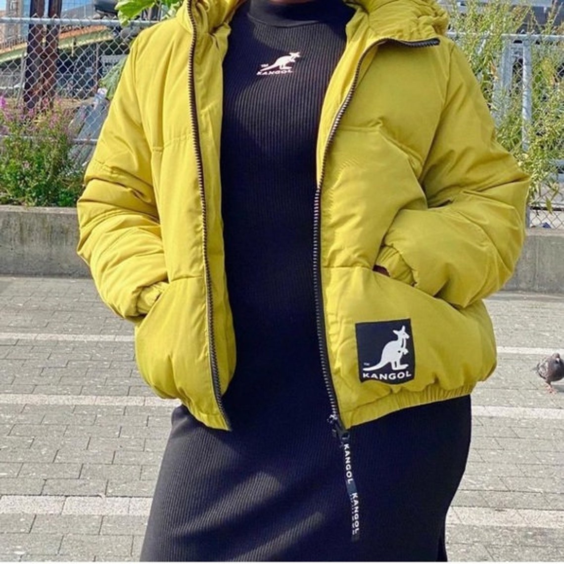 kangol womens puffer jacket
