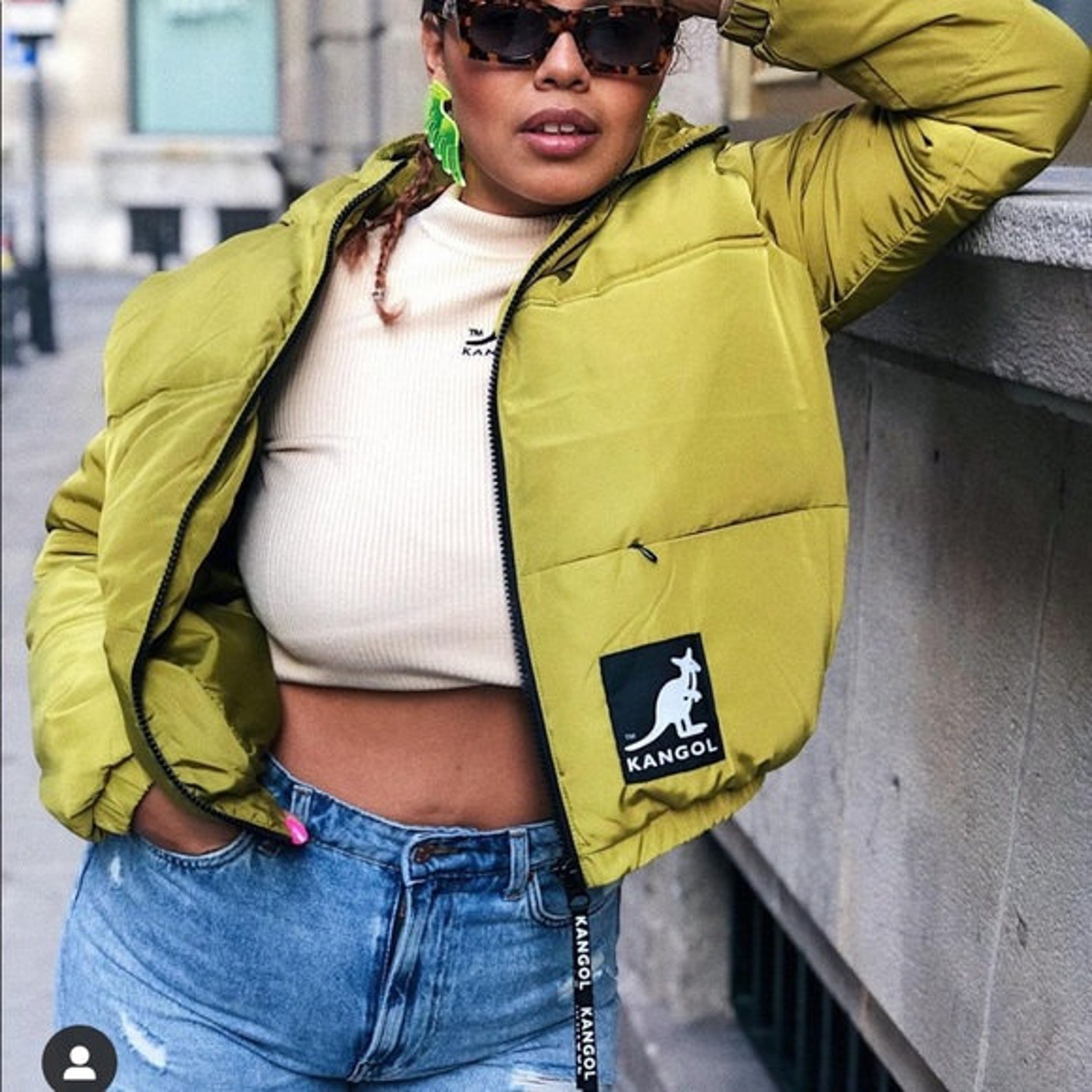 kangol womens puffer jacket
