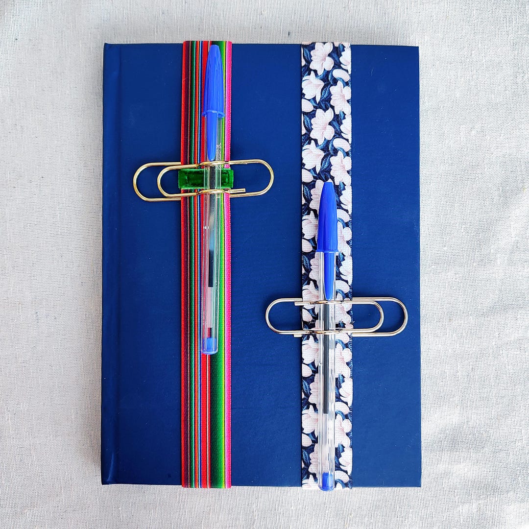 Notebook Clip In. Bookmark Giant Paper Clip Elastic Bookmarks. Pen Holder Page Markers for ...