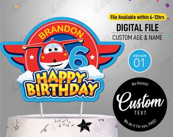 Super Wings Toppers Etsy