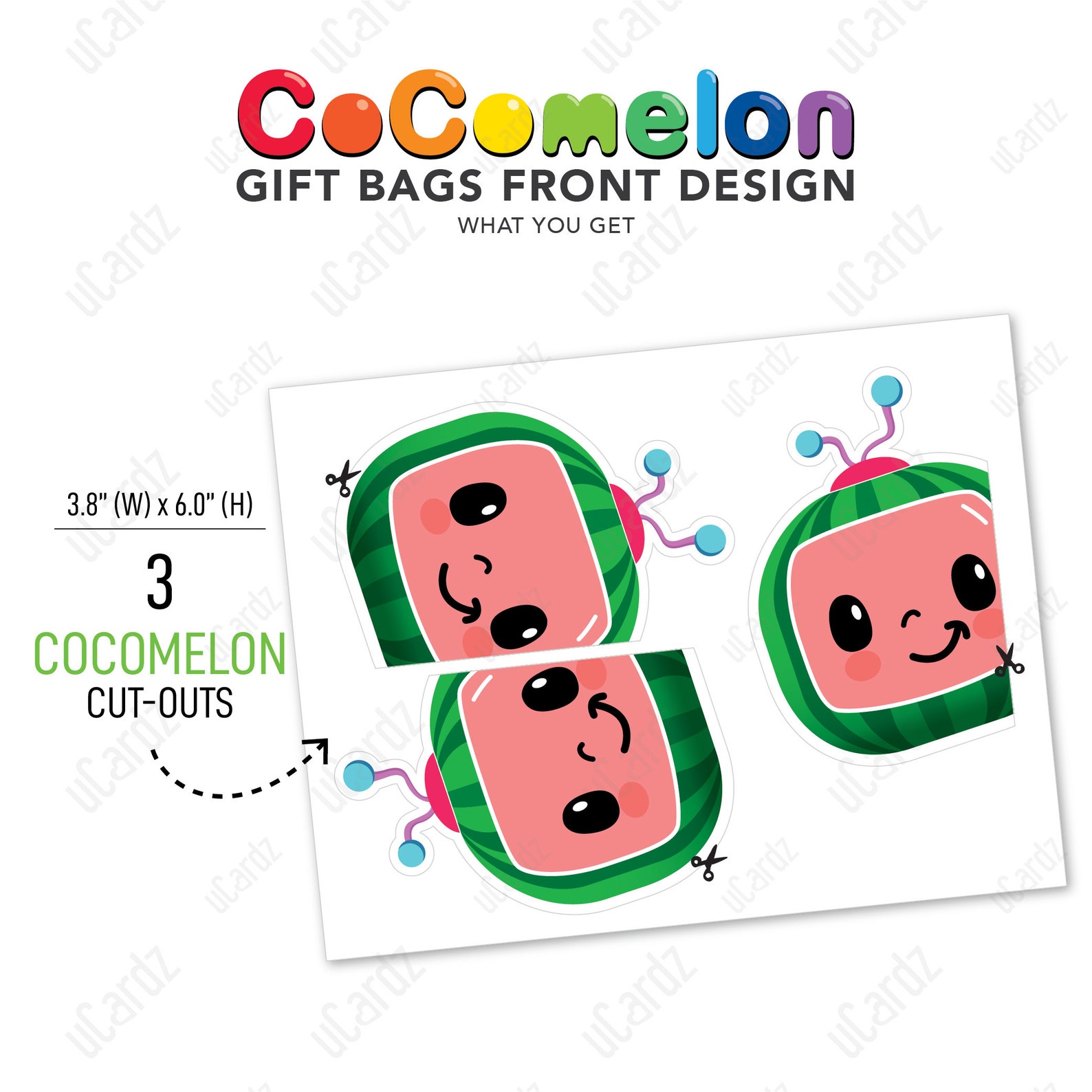 Printable Party Loot Bag Fronts Favor Etsy
