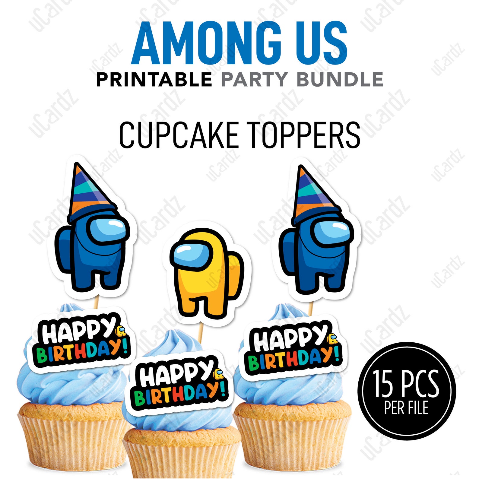 Printable Among Us Party Pack Among Us Party Favors Among Us Etsy