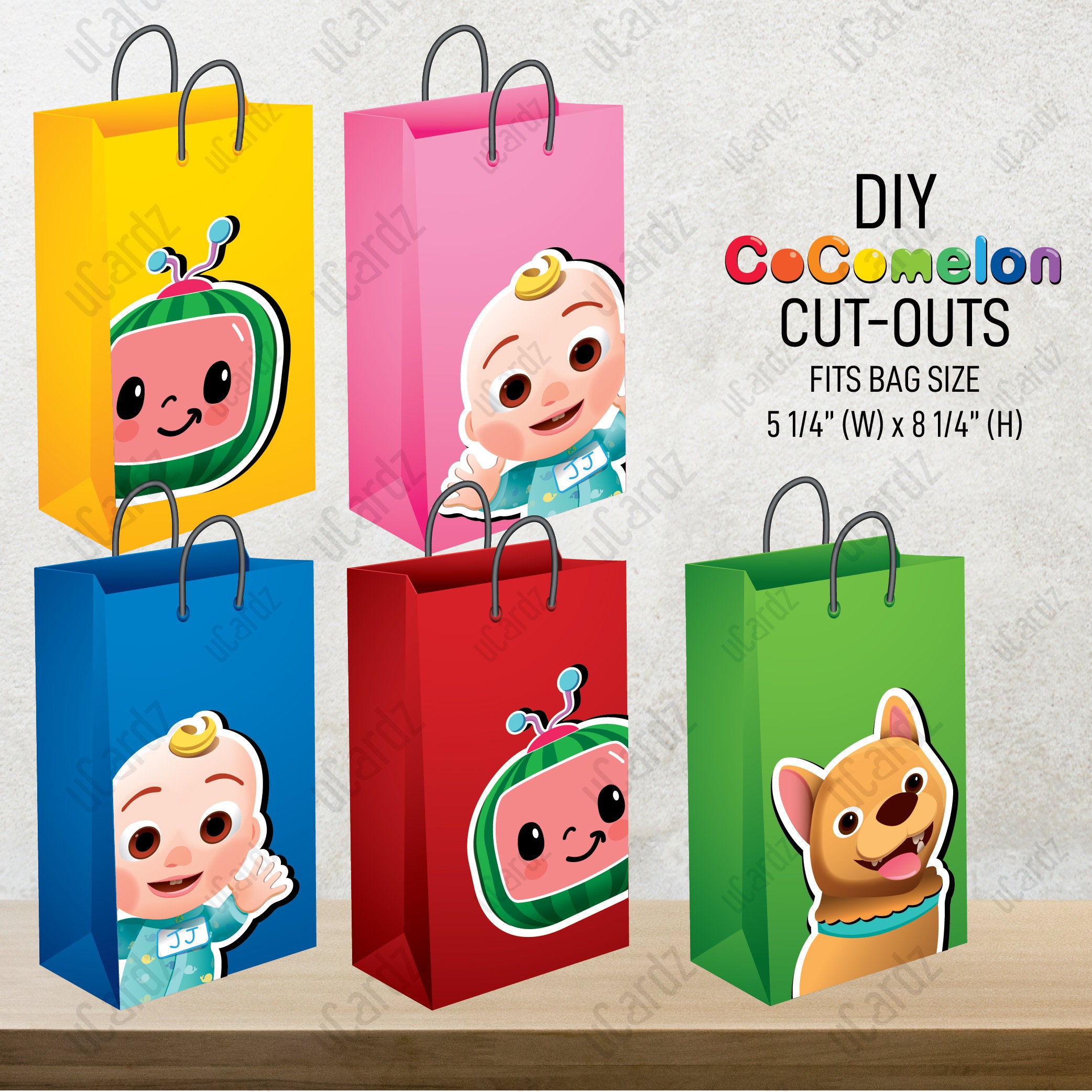 Printable Party Loot Bag Fronts Favor Etsy