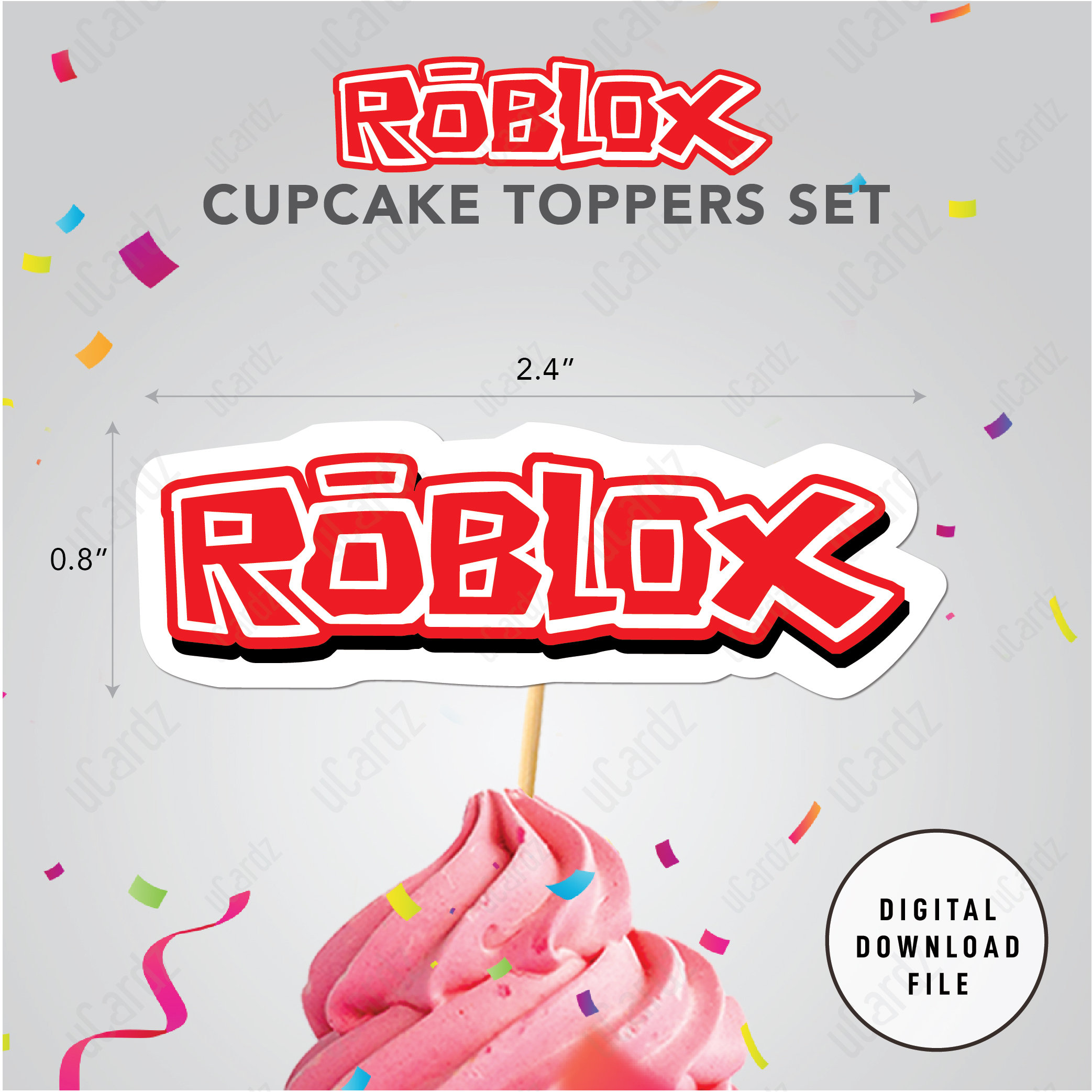 Printable Roblox Cupcake Toppers Roblox Party Toppers | Etsy