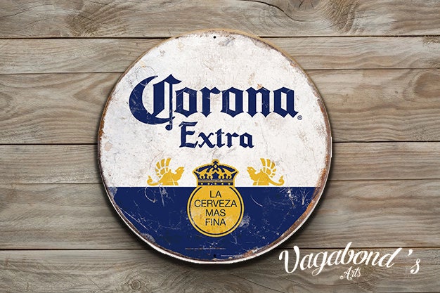 Vintage Corona Extra Metal Poster Sign Vintage Beer Circle - Etsy
