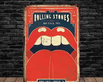 Rolling Stone Poster, Rolling Stone Metal Poster, Rolling Stone Gift, Birthday gift, Deco home gift, Excellent Gift