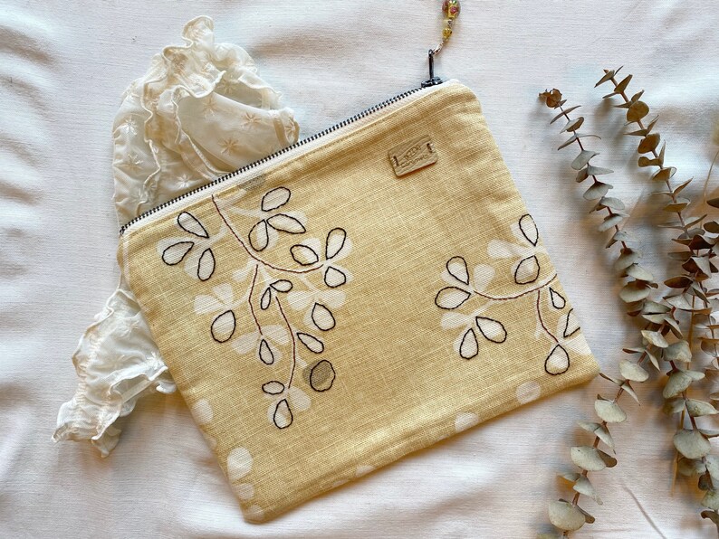 Handmade Zipper Pouch Handmade zipper Bag Boho Zipper Pouch Etsy