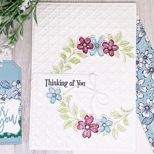 Flower Birthday Card Wreath Greeting Card Birthday Greeting Card Personalised Greeting Card
