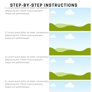 Editable Step by Step Tutorial Template - Etsy