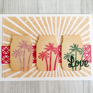 Sunburst Greeting Card Cute Jars Tropical Theme Love Card Friendship Love Greeting Card Celebrate Friend Card Personalised Greeting Card