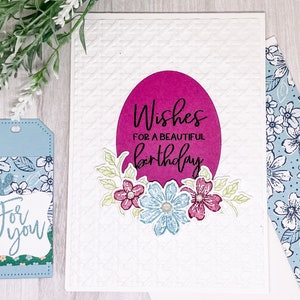 Flower Birthday Card Flower Greeting Card Birthday Greeting Card Personalised Greeting Card