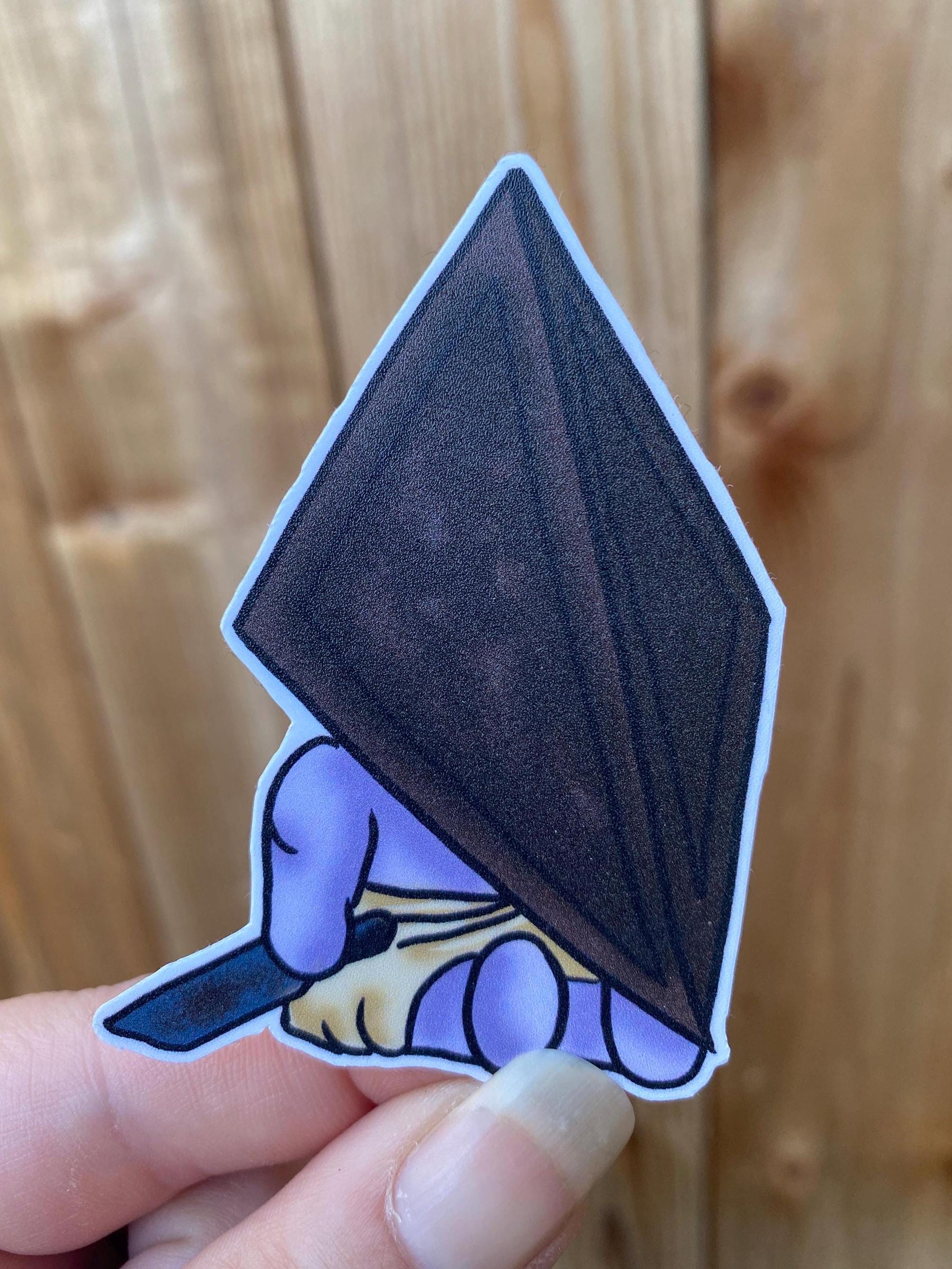 Cute Chibi Pyramid Head Halloween Vinyl Sticker | Waterproof, Water ...