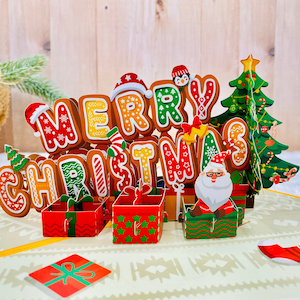 Carte de Noël pop-up, carte de Noël pop-up 3D, vœux de vacances, joyeux Noël, carte pour tout le monde