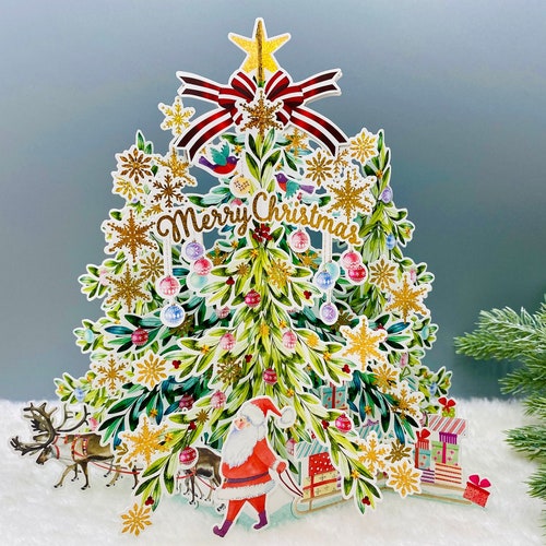 Amazing 3D Pop up Christmas Card Panoramic View Unique Xmas - Etsy