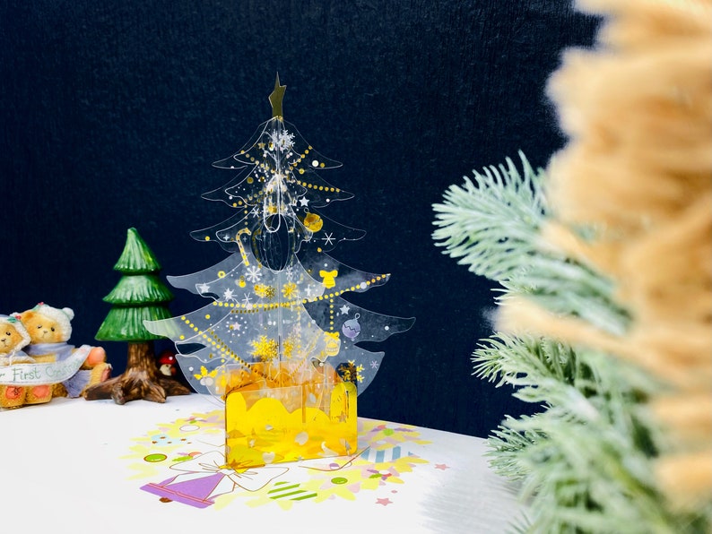 Pop up Christmas Tree Card 3D Pop up PVC Christmas Card image 8