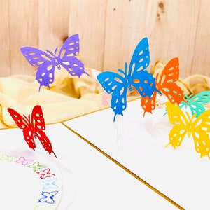 Flying Butterflies, Butterfly Pop Up Card, 3D Card, Card for any occasion , Greeting Card, Card for Her/ friend, Mother’s Day Card, Birthday