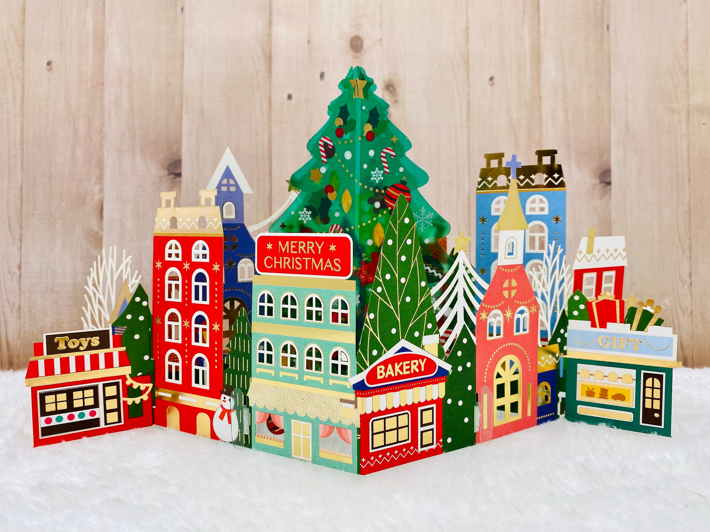 Amazing 3D Pop up Christmas Card Panoramic View Unique Xmas - Etsy