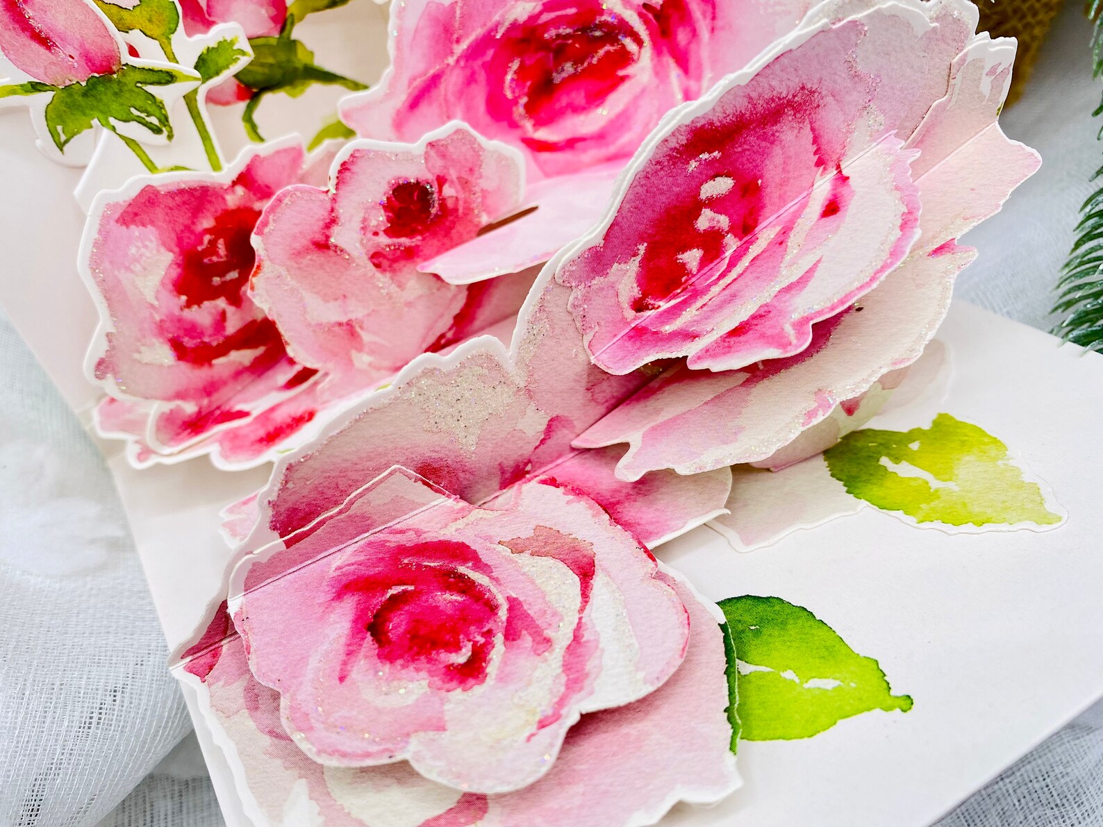 Roses for Mom Flower Card Pop up Card 3D Card Greeting | Etsy