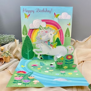 Licorne pop up cartes d’anniversaire (porte-carte cadeau), Pop Up Carte d’anniversaire, Carte d’anniversaire 3D, Carte d’anniversaire, Carte pour elle