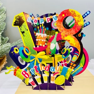 18e anniversaire, anniversaire marquant, carte pop-up, carte d’anniversaire pop-up, carte d’anniversaire 3D, cartes pop-up anniversaire, carte d’anniversaire, carte de vœux