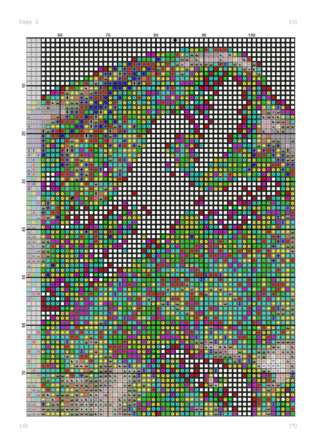 PDF Counted Cross Stitch Patterns - Needlework Embroidery Crafts DIY ...