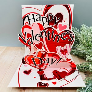 My Heart POPS for you, Joyeuse Saint-Valentin, Carte de Saint-Valentin, Carte pop-up, Carte 3D, Carte de presse en aluminium, Carte en forme de coeur, Romantique, Pour les amoureux