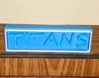 Nfl team signs  TENNESSEE TITANS sign Name Plate team sign, nfl team nameplate/sign, TITANS Sign!