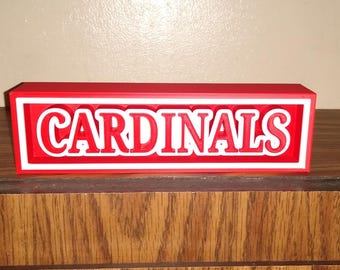 Nfl team signs  ARIZONA CARDINALS sign Name Plate team sign, nfl team nameplate/sign, CARDINALS Sign!