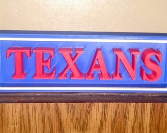 Nfl team signs  HOUSTON TEXANS sign Name Plate team sign, nfl team nameplate/sign,TEXANS Sign!