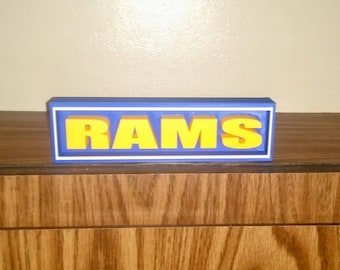 Nfl team signs  L.A. RAMS Sign Name Plate team sign, nfl team nameplate/sign, RAMS Sign!