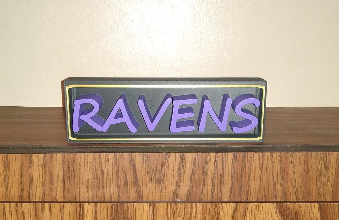 Nfl Team Signs BALTIMORE RAVENS Sign Name Plate Team Sign, NFL Team ...