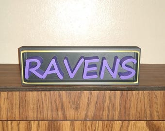 Nfl team signs  BALTIMORE RAVENS sign Name Plate team sign, NFL team nameplate/sign, Baltimore Ravens Sign!