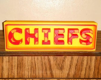 Nfl team signs  KANSAS CITY CHIEFS sign Name Plate team sign, nfl team nameplate/sign, Kansas City Chiefs Sign!