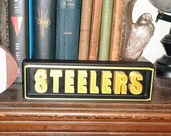 Nfl team signs  PITTSBURG STEELERS sign Name Plate team sign, nfl team nameplate/sign, STEELERS Sign!