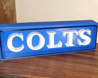 Nfl team signs  INDIANAPOLIS COLTS sign team nameplate/sign. NFL team signs, nfl team nameplates