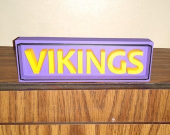 Nfl team signs  MINNESOTA VIKINGS sign Name Plate, Nfl team nameplate/sign, Minnesota VIKINGS Sign