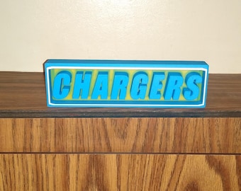 Nfl team signs  LOS ANGELES CHARGERS sign Name Plate team sign, nfl team nameplate/sign, Los Angeles Chargers Sign!