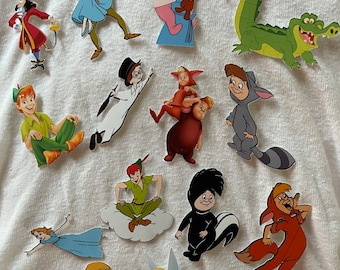 Peter pan decor confetti / scrapbooking, set of 18