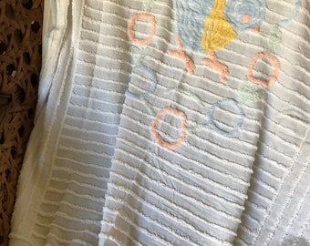 Vintage Baby Chenille Coverlet