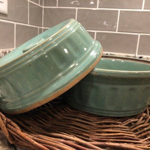 Vintage Turquoise Covered Casserole