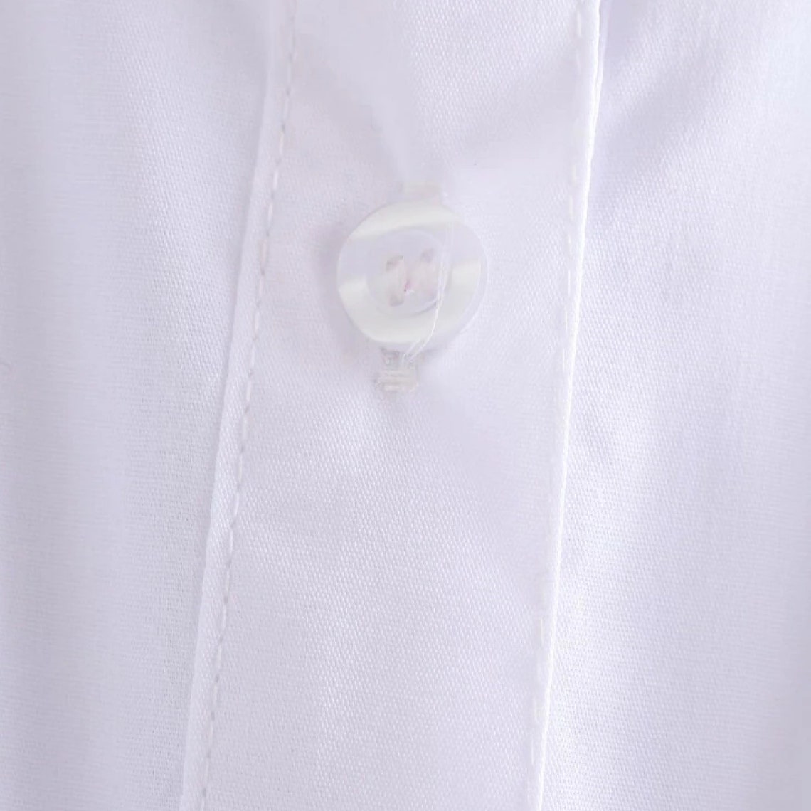 White Women Shirt Waist Elastic Blouse Long Sleeve Shirt - Etsy