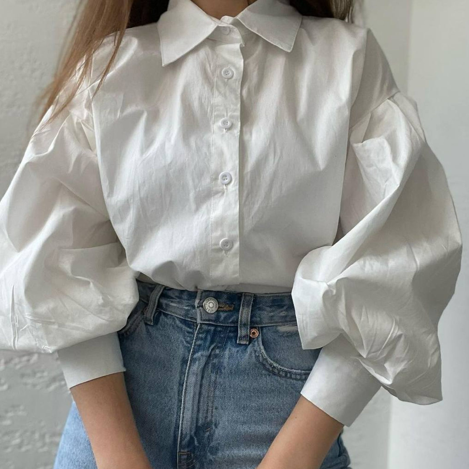 White Blouse Lantern Sleeve Blouse Pirate Shirt Puff Sleeve - Etsy