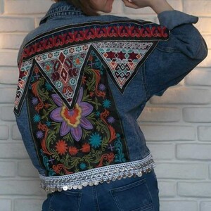 Ethnic Embroidery Cardigan Folklore Cardigan Aztec Jacket Blue - Etsy