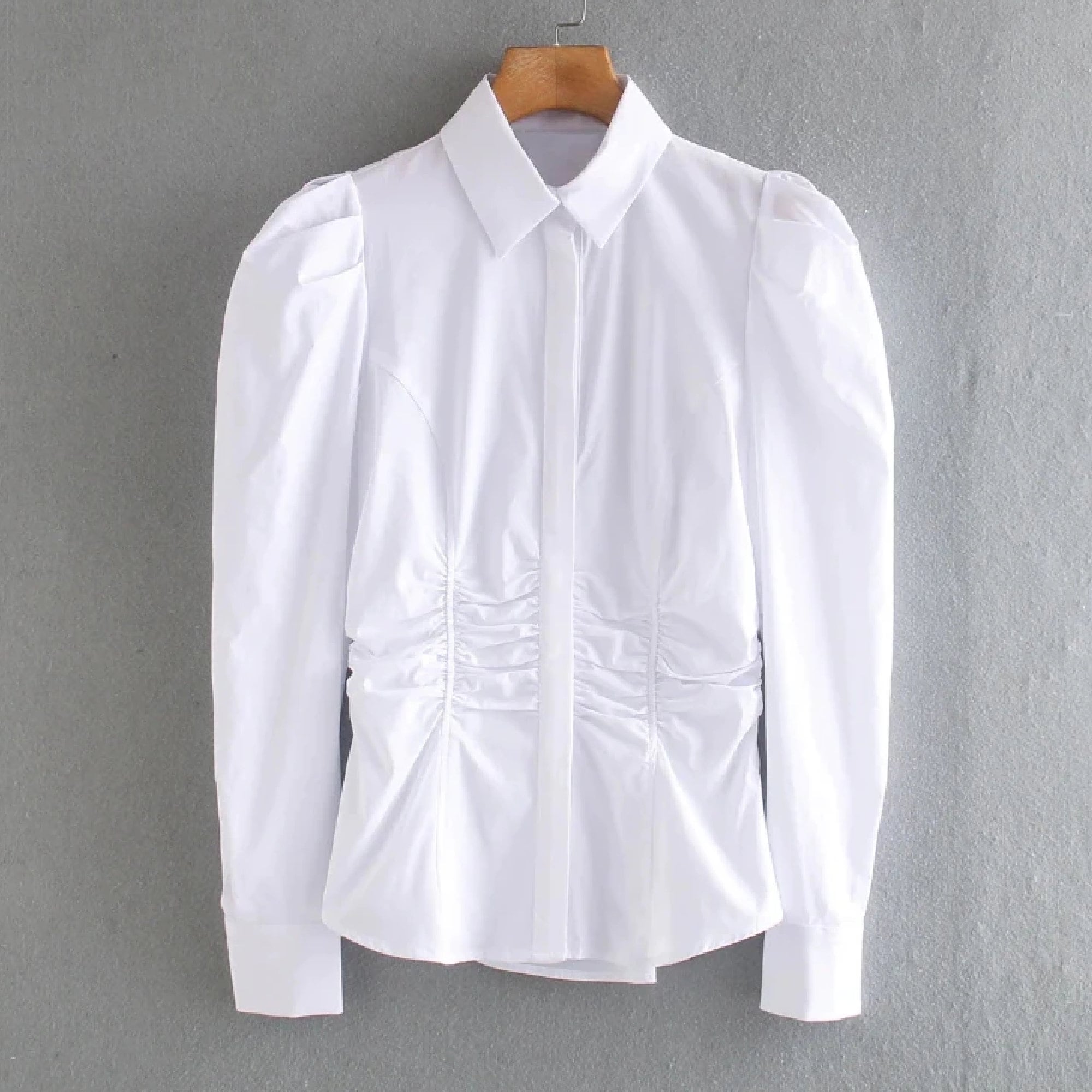 White Ruffle Blouse Ladies Readymade 