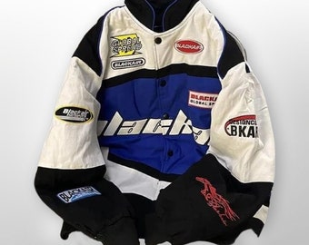 Vintage Racing Jacket Streetwear Jacket Nascar Bomber Jacket