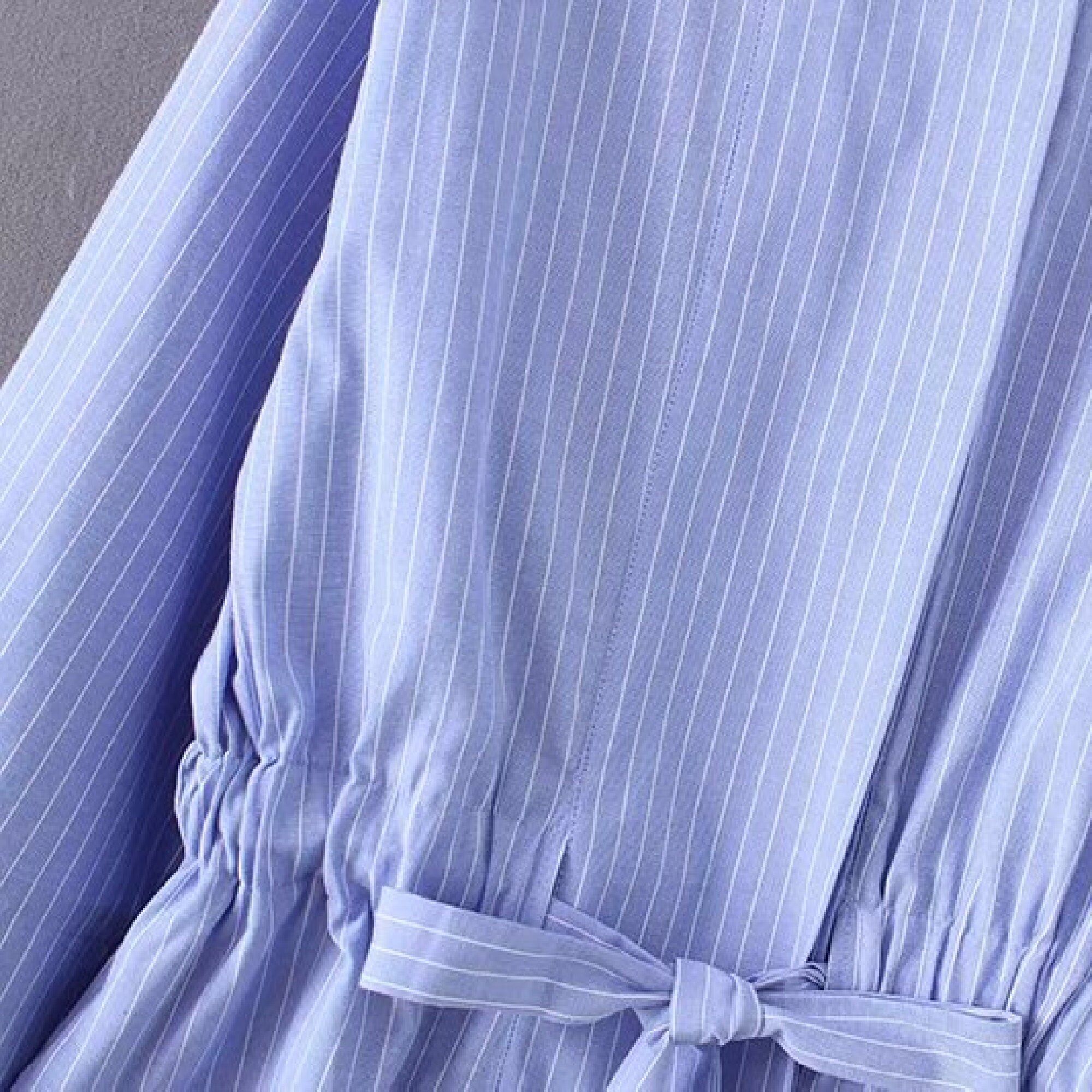 Asymmetric Women Tunic Striped Ruffle Long Sleeve Blouse With | Etsy