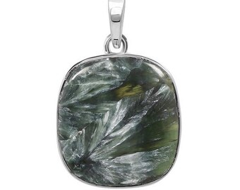 Necklace Pendant Natural Green Seraphinite 38x21x8mm Size Lady Woman Female Crystal Jewelry Water Shape Gemstone Pendant Necklace Pendant Natural Green Seraphinite 38x21x8mm Size Lady Woman Female Crystal Jewelry Water Shape Gemstone Pendant