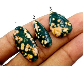 Natural Ocean jasper Cabochons,Ocean jasper Gemstone,Ocean jasper Loose Stone,Ocean jasper Semi Precious jewelry 49Cts.47X31MM